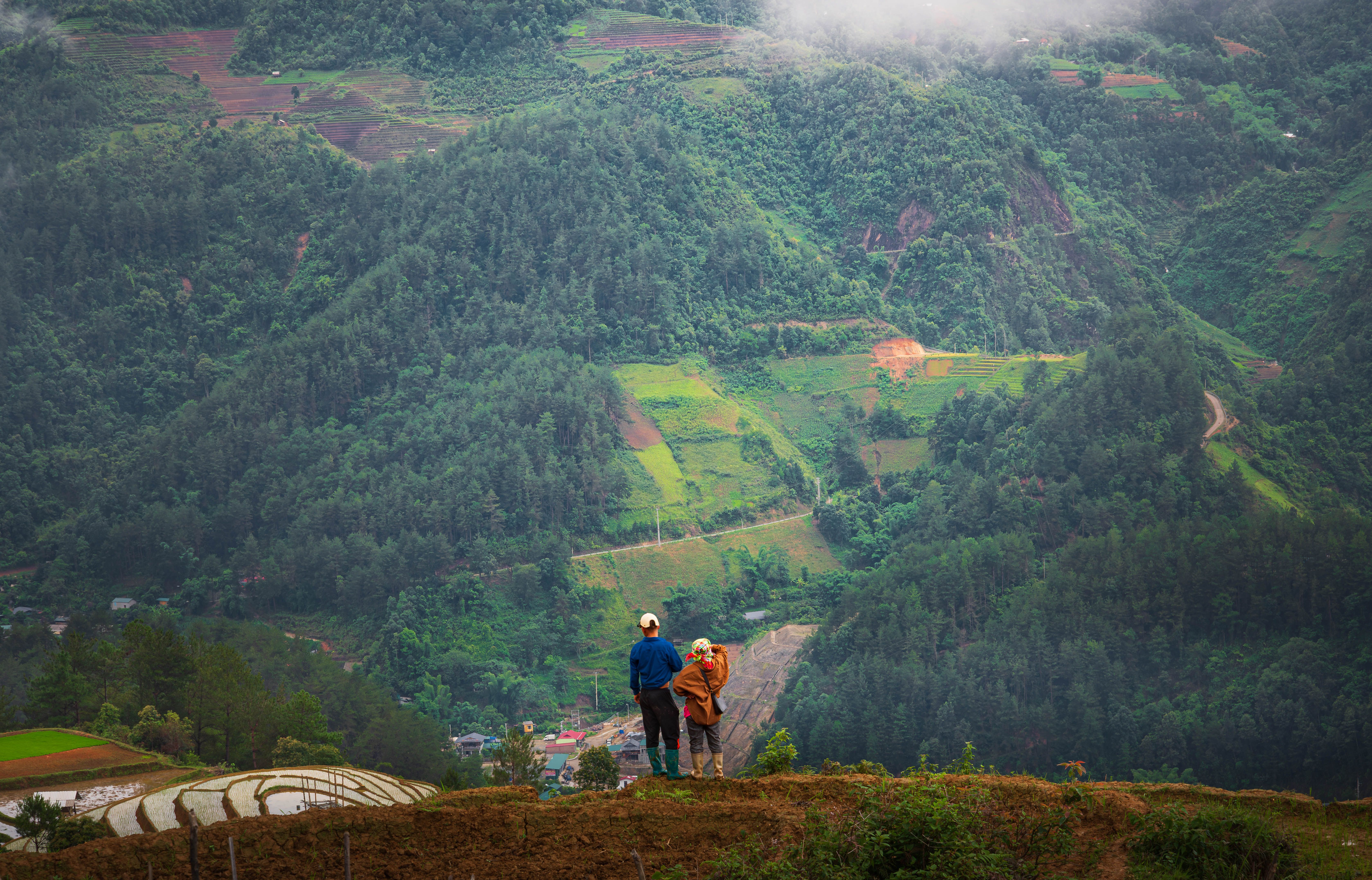 Couple taking in the view of their possible new home